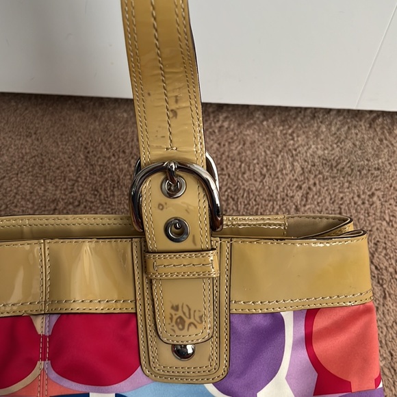 Used Coach F13798Multi Soho Pleated Shoulder Purse Retail Price $298 - Picture 9 of 11